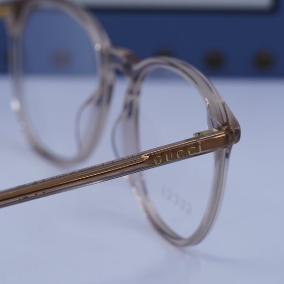 Gucci GG0551O 020 Square 55mm Eyeglasses - Transparent Light Brown - Picture 6 of 11